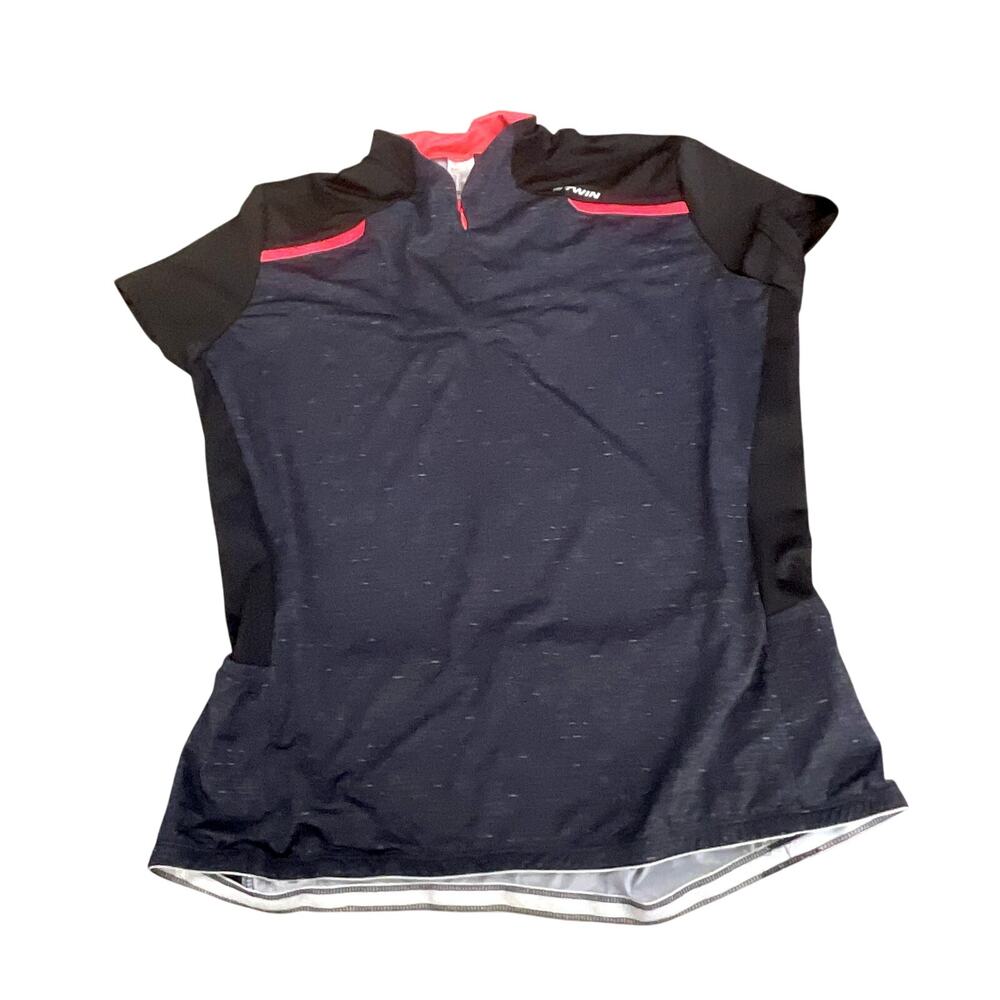Decathlon Athletic Shirt Women XL Blue Pink Running